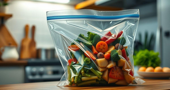 Saco plástico a vácuo para alimentos é a solução ideal para conservar frescor e sabor